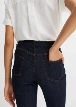 Jean droit taille mi-haute, extensible
