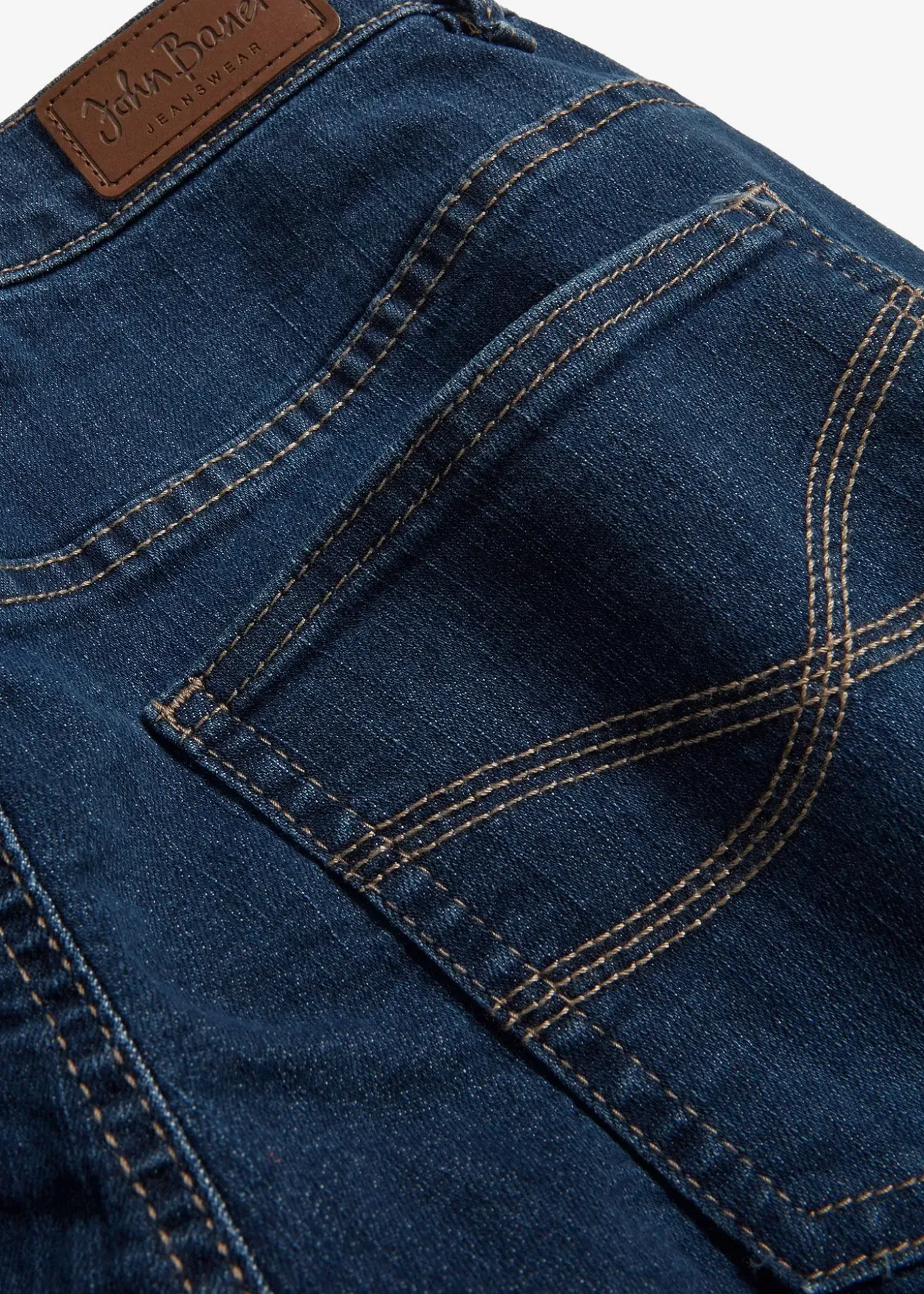 Jean droit taille mi-haute, extensible