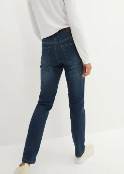 Jean droit taille mi-haute, extensible