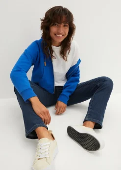 Jean droit taille mi-haute, extensible