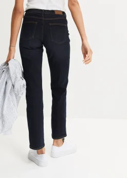 Jean droit taille mi-haute, extensible