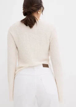 Jean droit taille mi-haute, extensible