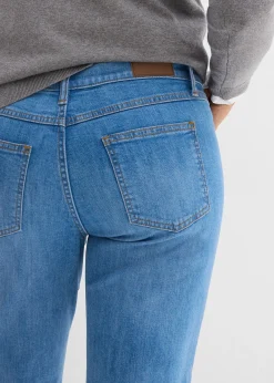 Jean droit taille mi-haute, extensible