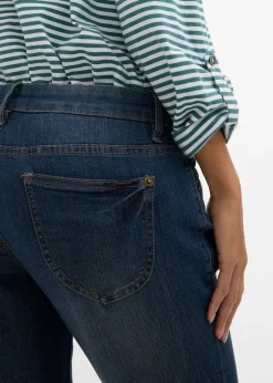 Jean droit taille mi-haute, extensible
