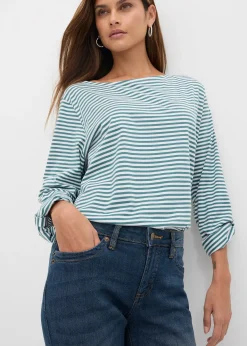 Jean droit taille mi-haute, extensible