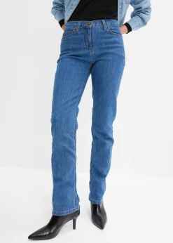 Jean droit taille mi-haute, extensible