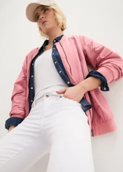 Jean droit taille mi-haute, extensible