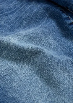 Jean droit, taille mi-haute, extensible