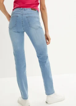 Jean droit taille mi-haute, extensible
