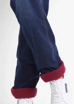 Jean droit taille mi-haute, thermique