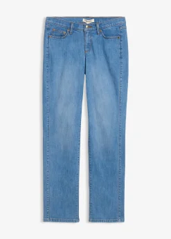 Jean droit taille mi-haute, extensible