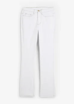 Jean droit taille mi-haute, extensible