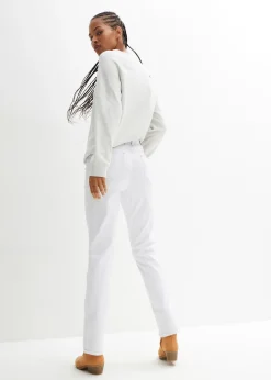 Jean droit taille mi-haute, extensible