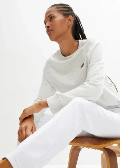 Jean droit taille mi-haute, extensible