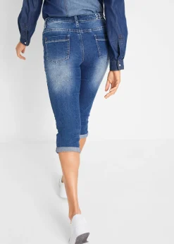 Jean droit taille mi-haute, cropped