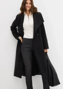 Jean droit taille mi-haute, extensible