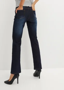 Jean droit taille mi-haute, extensible