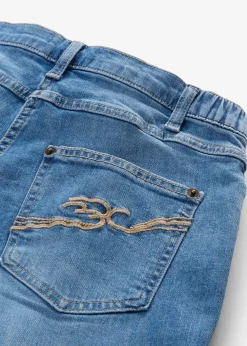 Jean droit taille mi-haute et élastiquée