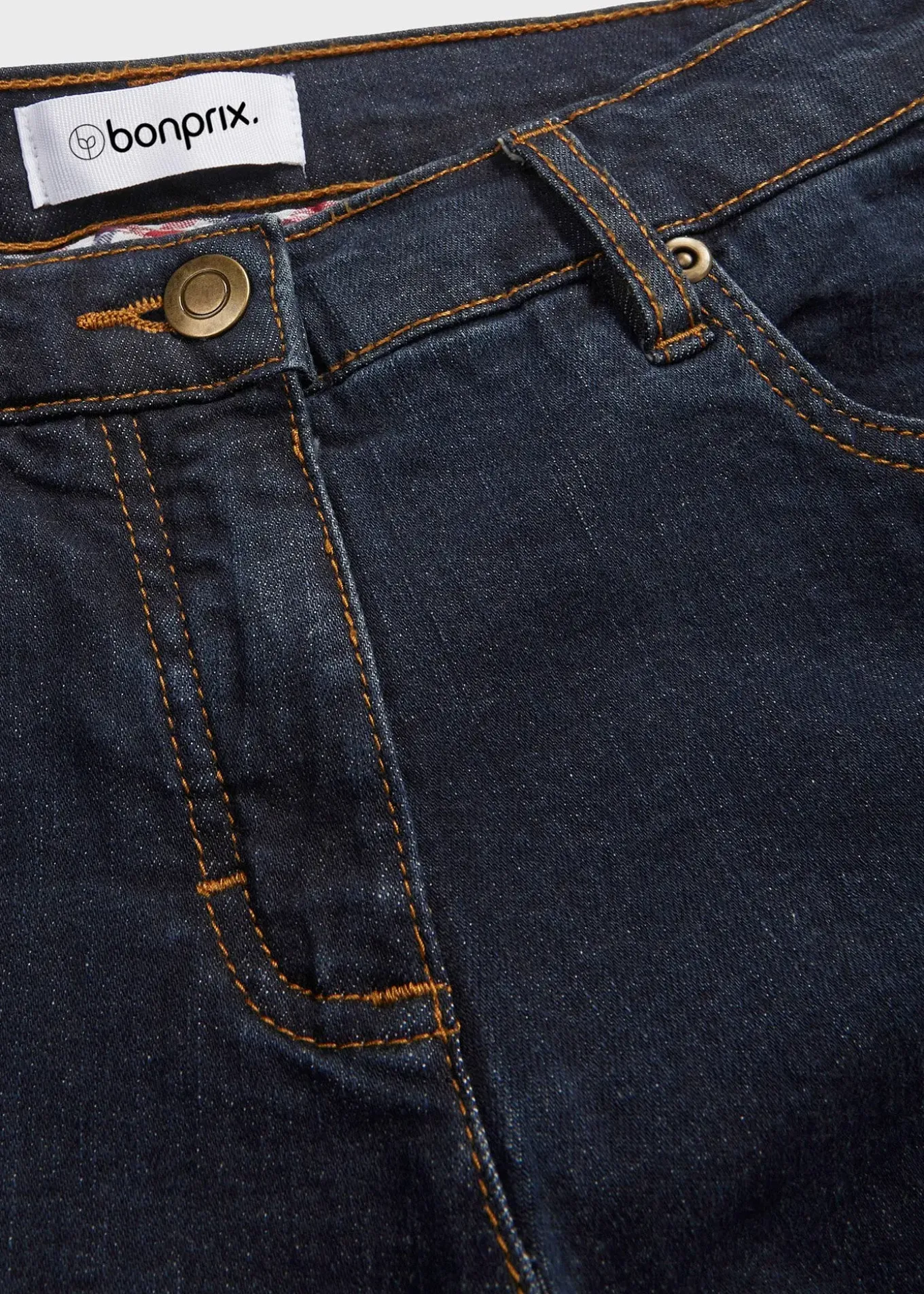 Jean droit taille mi-haute, extensible