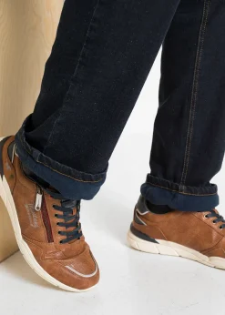 Jean extensible classique à doublure thermique en polaire