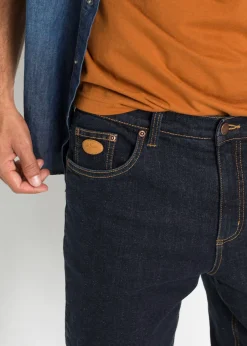 Jean extensible classique à doublure thermique en polaire