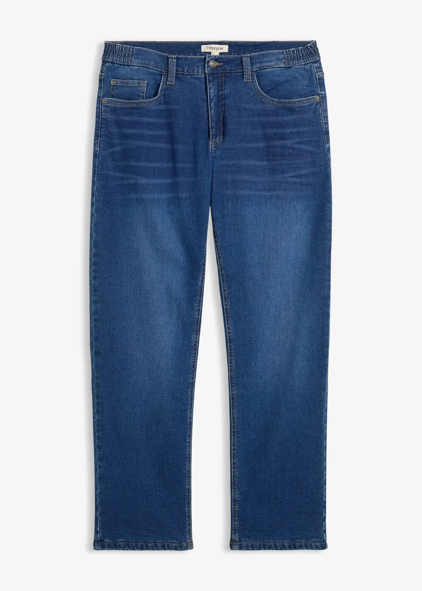 Jean extensible loose, taille élastiquée, doublure chaude, droit