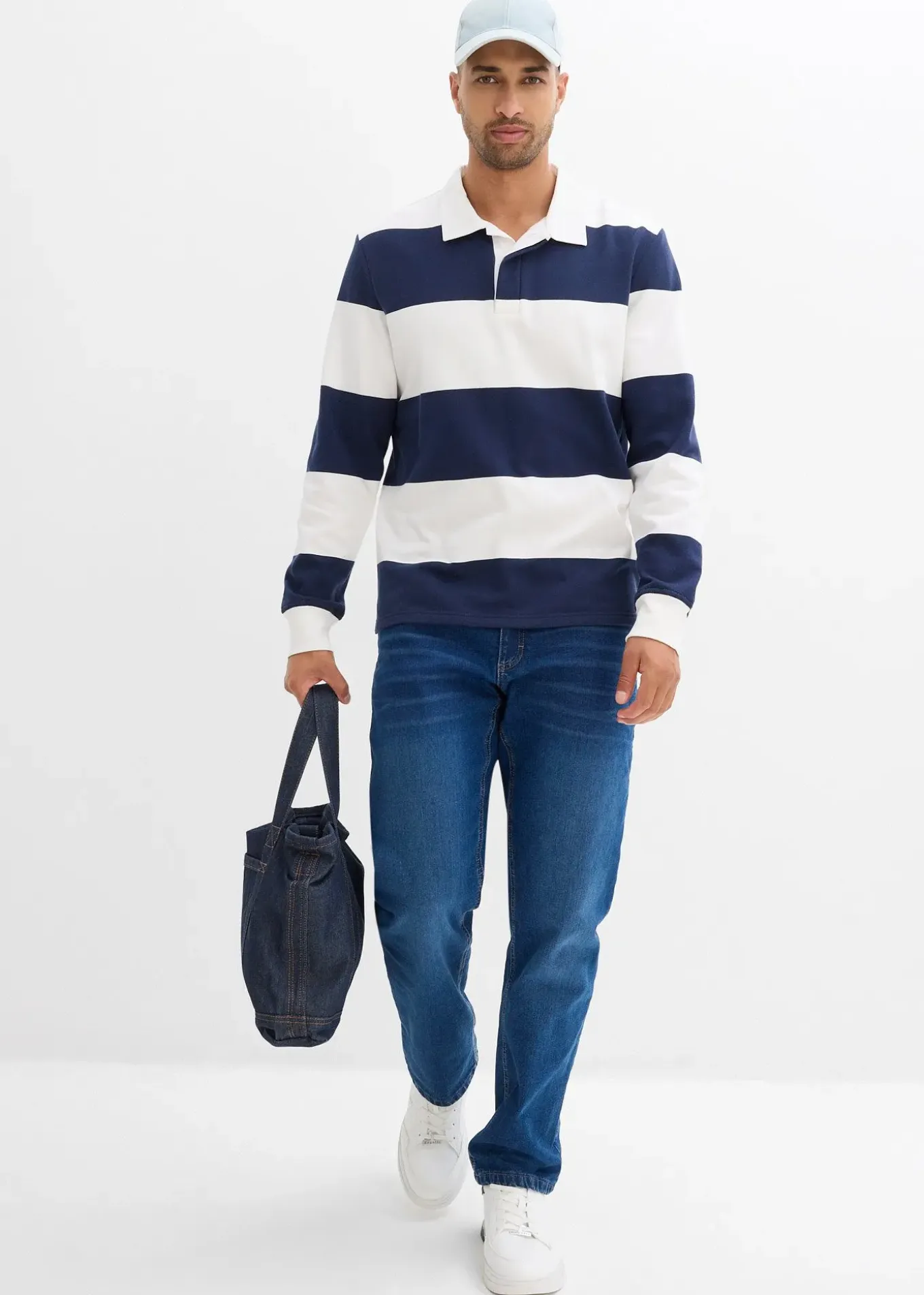 Jean extensible loose, taille élastiquée, doublure chaude, droit