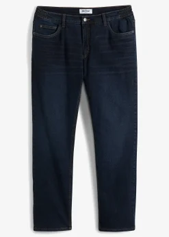 Jean extensible loose, taille élastiquée, doublure chaude, droit