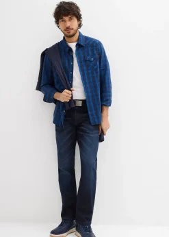 Jean extensible regular avec ceinture, droit