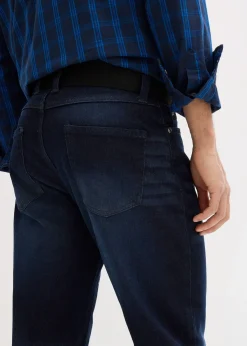 Jean extensible regular avec ceinture, droit