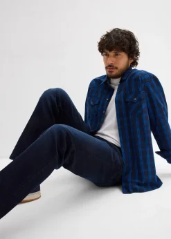 Jean extensible regular avec ceinture, droit