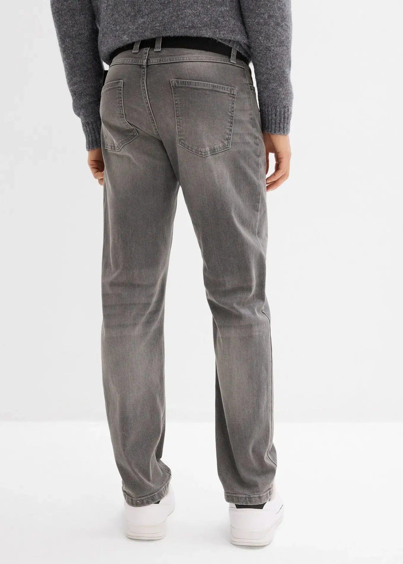 Jean extensible regular avec ceinture, droit