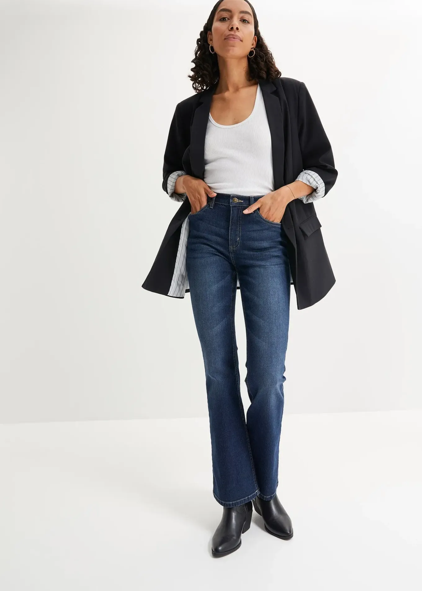 Jean flare taille haute