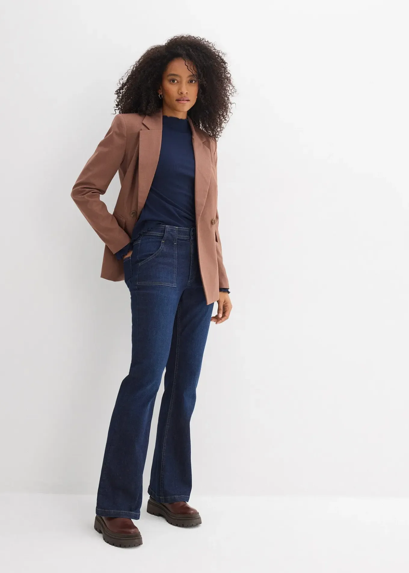 Jean flare taille haute