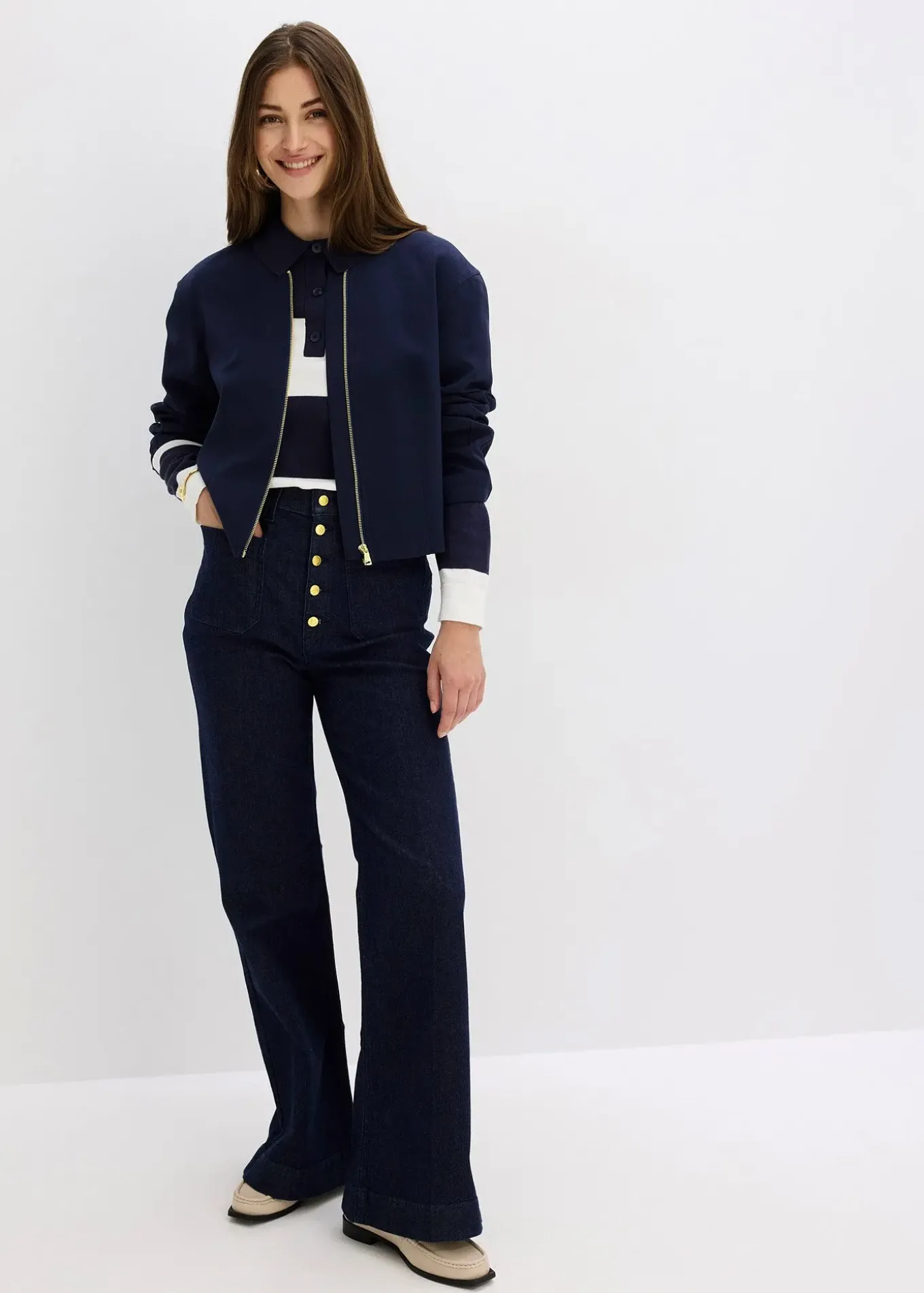 Jean flare taille haute