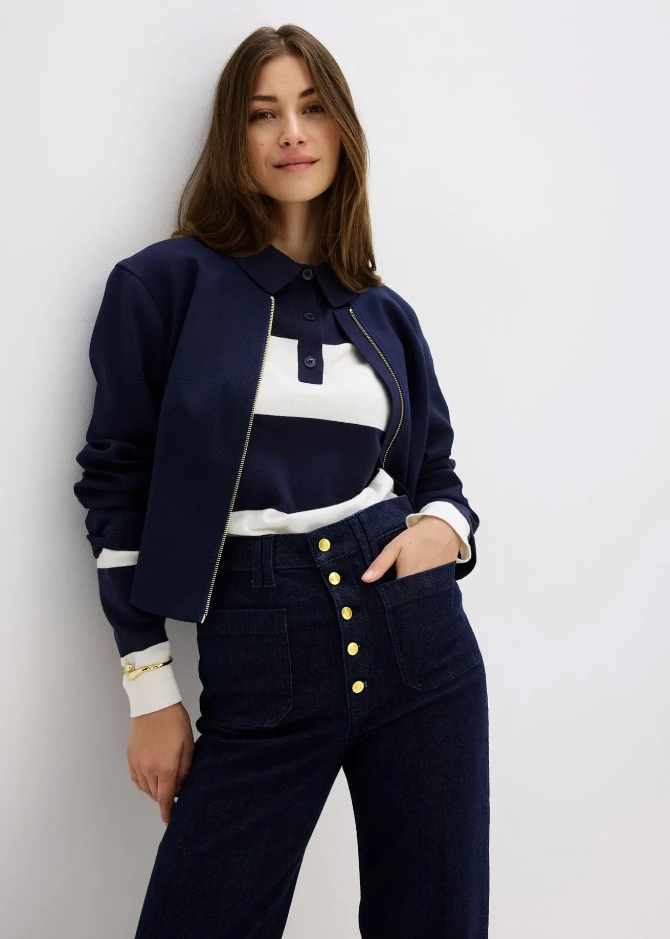 Jean flare taille haute