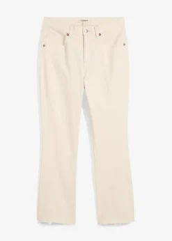 Jean flare taille haute, cropped