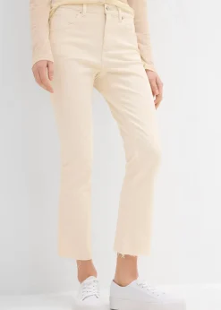 Jean flare taille haute, cropped