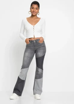 Jean flare taille mi-haute