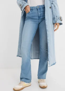 Jean flare taille mi-haute, extensible