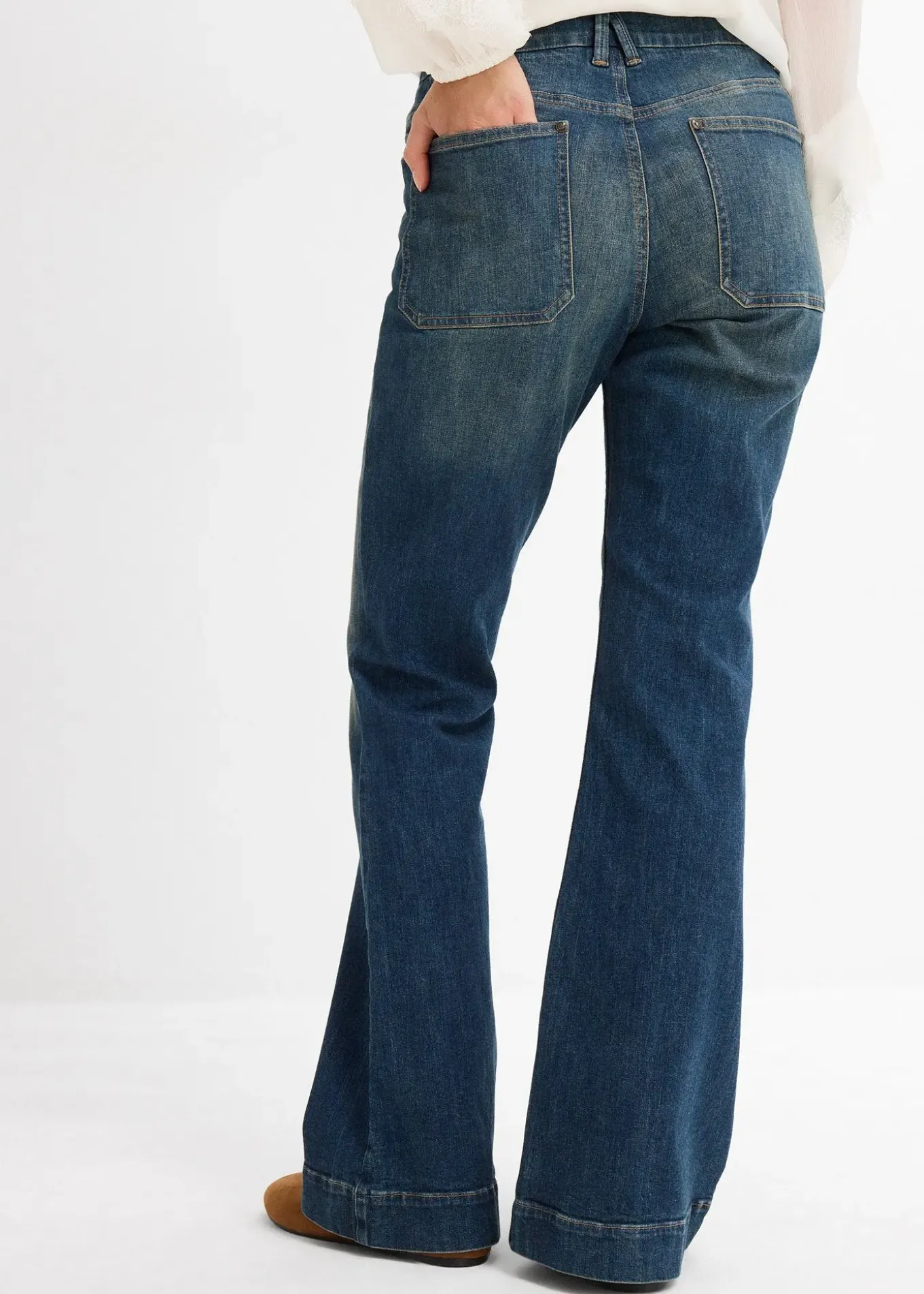Jean flare taille mi-haute