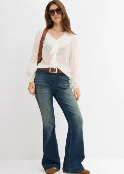 Jean flare taille mi-haute