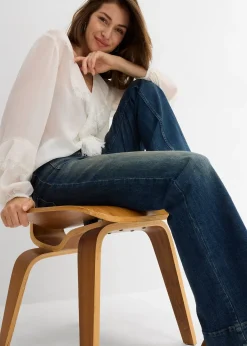 Jean flare taille mi-haute