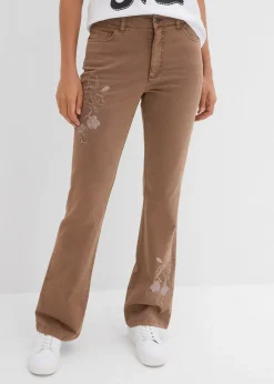 Jean flare taille mi-haute, extensible