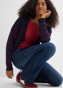 Jean flare taille mi-haute, extensible