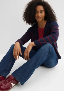 Jean flare taille mi-haute, extensible