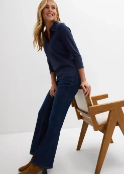 Jean flare, taille mi-haute