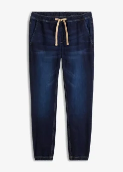 Jean jogger à taille élastiquée regular, fuselé