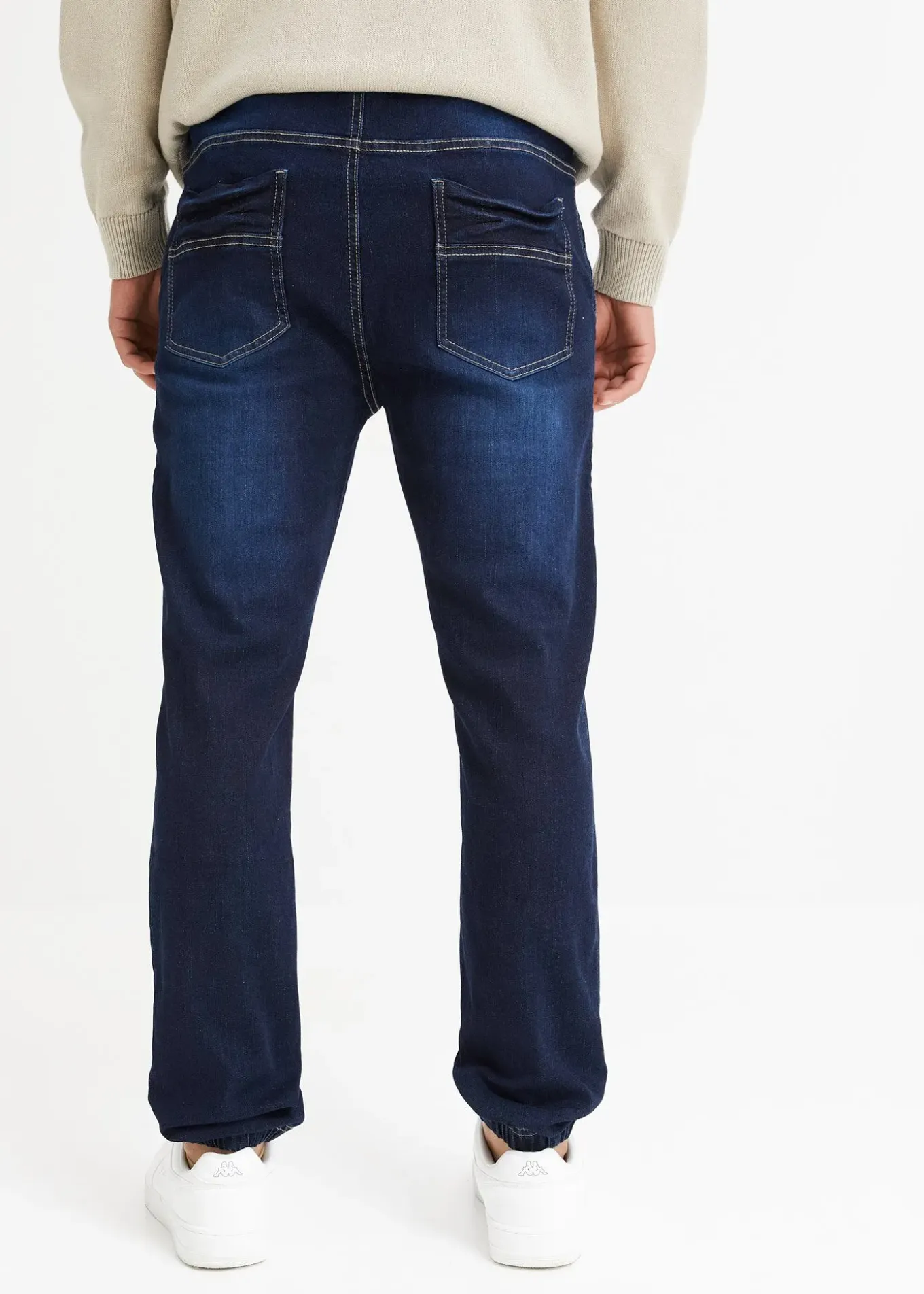 Jean jogger à taille élastiquée regular, fuselé