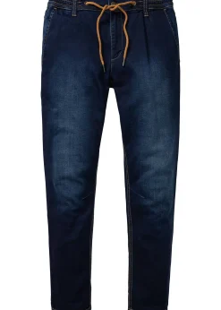 Jean jogger à taille élastiquée regular, fuselé